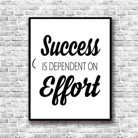 Success Inspiring Quotes Painting Nordic Canvas Art Posters