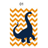 Dinosaur Cartoon Canvas Painting Nursery Wall Art Big