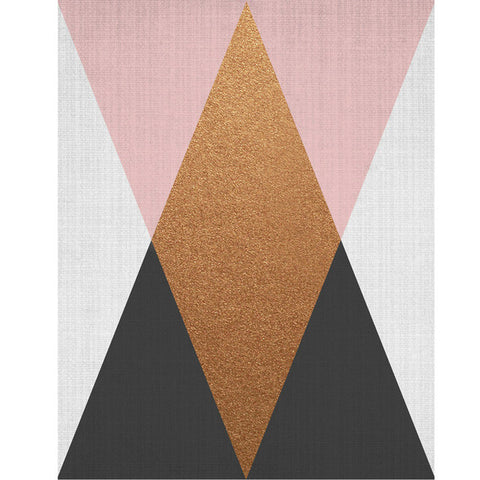 Nordic Abstract Geometric Canvas Painting Minimalist