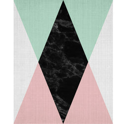 Nordic Abstract Geometric Canvas Painting Minimalist