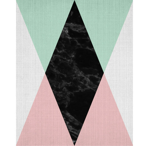 Nordic Abstract Geometric Canvas Painting Minimalist