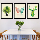 Modern Nordic Minimalist Canvas Painting Deer