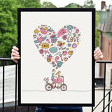 Cartoon Romantic Modern Love Quotes