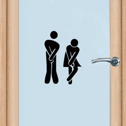 Funny Toilet Entrance Vinyl Sticker Decal For Shop Office Home