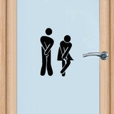 Funny Toilet Entrance Vinyl Sticker Decal For Shop Office Home