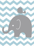 Cartoon Elephants Love Canvas Painting Nursery