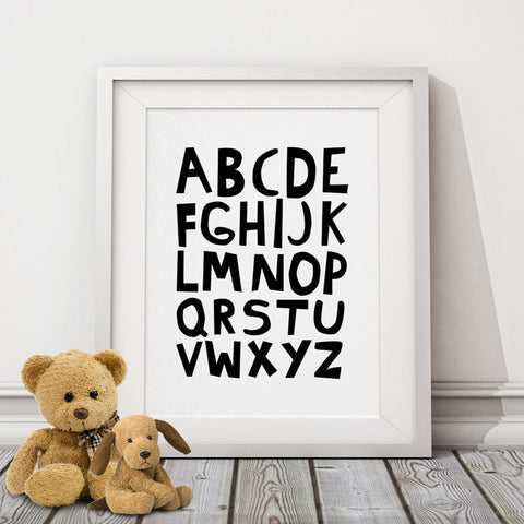 ABC Alphabets Canvas Painting Nursery Posters Prints