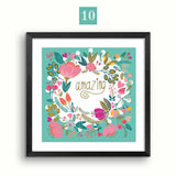 Modern Fashion Flower Canvas Painting Deer Nordic