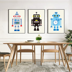 Nordic Canvas Wall Art Cartoon Robot Picture