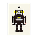 Nordic Canvas Wall Art Cartoon Robot Picture