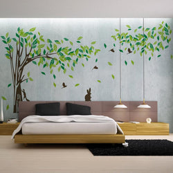 Extra Large 215 * 395 cm big green tree Vinyl Wall Stickers